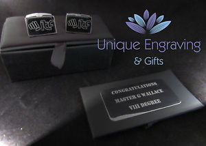 メンズアクセサリ—　パーソナライズテキストロゴカフリンクスボックスクリスマスpersonalised phototextlogo engraved cuff links inc gift box christmas gift