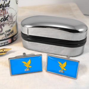 【送料無料】メンズアクセサリ—　フリウリヴェネツィアジュリアカフスボタンボックスfriuli venezia giulia flag cufflinks amp; box