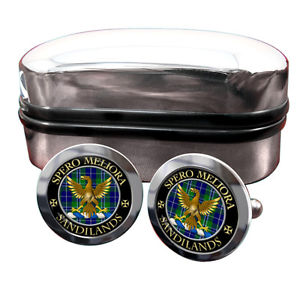 【送料無料】メンズアクセサリ—　スコットランドカフリンクスボックスsandilands scottish clan crest cufflinks amp; box