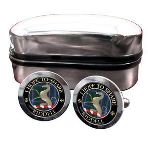 【送料無料】メンズアクセサリ—　スコットランドバッジカフスボタンボックスriddell scottish clan crest badge cufflinks amp; box