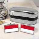 【送料無料】メンズアクセサリ— インドネシアメンズカフスボタンインドネシアindonesia flag mens gift cufflinks indonesian