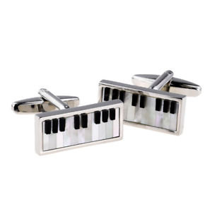 キーボード カフス 【送料無料】メンズアクセサリ—　パールピアノキーボードデザインカフスボタン×high quality mother of pearl piano keyboard design cufflinks x2aja1000