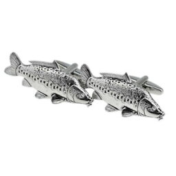 【送料無料】メンズアクセサリ—　ボックス×ミラーピューターカフリンクスenglish made mirror carp pewter cufflinks in a leatherette box x2tsbcf36