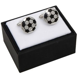 【送料無料】メンズアクセサリ—　メンズサッカーカフスボタンブランドボックスmens equilibrium silver plated football cufflinks brand and boxed p0414