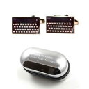 【送料無料】メンズアクセサリ- レトロコンピューターキーボードカフスボタンボックスretro computer keyboard cufflinks amp; engraved gift box