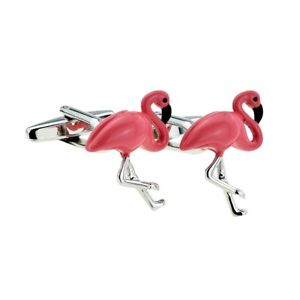 【送料無料】メンズアクセサリ—　キッチュピンクフラミンゴカフリンクスケースkitsch pink flamingo cufflinks in case, can be engraved personalisedx2aja1004 2