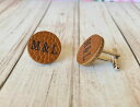 【送料無料】メンズアクセサリ- パーソナライズカフスボタンpersonalised leather cufflinks genuine grain 3rd anniversary gift wedding groom