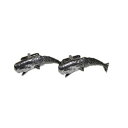 【送料無料】メンズアクセサリ- レザー×ピューターカフリンクスenglish made whale pewter cufflinks in a leatherette x2tsbca36