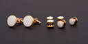 【送料無料】メンズアクセサリ— カフスボタンセットスタッドゴールドカラーメタルset cufflinks and studs gold colour...