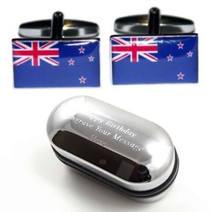 ̵ۥ󥺥—˥塼ɥեܥܥå zealand flag cufflinks amp; engraved gift box