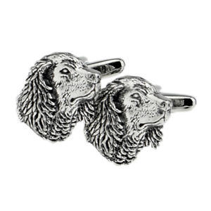 【送料無料】メンズアクセサリ—　ボックス×ピューターカフリンクスenglish made spaniel dogs head pewter cufflinks in a leatherette box x2tsbca24