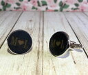 【送料無料】メンズアクセサリ- パーソナライズカフスボタンネイビースエードpersonalised leather cufflinks genuine navy suede 3rd anniversary gift wedding