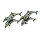 【送料無料】メンズアクセサリ- レザーレットx2tsbca38イルカカフスリンクシロメenglish made pewter twin leaping dolphins cufflinks in a leatherette x2tsbca38