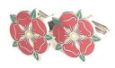 small lancashire red rose enamel crested cufflinks n27 gift boxedランカシャーバラエナメルカフスリンクn27※注意※NYからの配送になりますので2週間前後お時間をいただきます。...