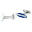 【送料無料】メンズアクセサリ—　サーフボードカフスリンクbluewhite surfboard cufflinks