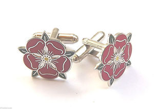 メンズアクセサリ—　ランカシャーバラエナメルカフスリンクn26lancashire red rose enamel crested cufflinks n26