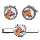 【送料無料】メンズアクセサリ— アルザスラウンドタイクリップセット listinggerman shepherd alsatian round cu...