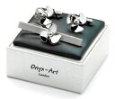 【送料無料】メンズアクセサリ— プロペラカフスリンクシマメノウロンドンセットクリップ ships propeller cufflinks tie b...