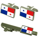 【送料無料】メンズアクセサリ— フラグカフスボタンタイクリップマッチングボックスセットpanam flag cufflinks tie clip m...