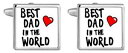 【送料無料】メンズアクセサリ— カフリンクスnovelty best dad in the world cufflinks