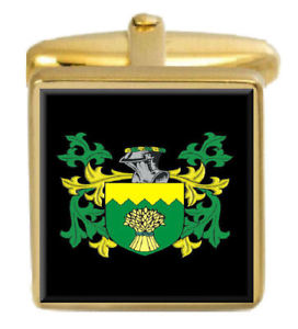 【送料無料】メンズアクセサリ—　スコットランドカフスボタンボックスコートbain scotland family crest surname coat of arms gold cufflinks engraved box