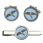 【送料無料】メンズアクセサリ—　タイクリップセットsparrow hawk round cufflink and tie clip set