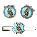 【送料無料】メンズアクセサリ— タイクリップセットbuzzard round cufflink and tie clip set