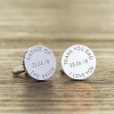 yzYANZT?@p[\iCYVo[personalised silver plated father of the bride wedding date cufflink