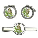 【送料無料】メンズアクセサリ— ラウンドタイクリップセットmistle thrush round cufflink and tie clip set