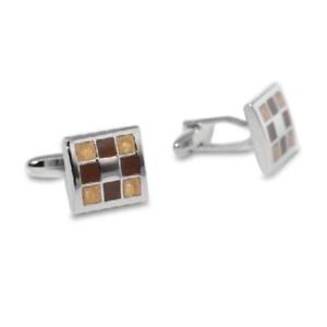 【送料無料】メンズアクセサリ— パネルカフリンクスnine panel brown cufflinks 【送料無料】メンズアクセサリ— パネルカフリンクスnine panel brown cufflinks