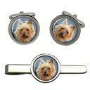【送料無料】メンズアクセサリ— オーストラリアテリアタイクリップセットaustralian terrier dog round cufflink a...