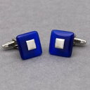 【送料無料】メンズアクセサリ- コバルトスクエアカフリンクスcobalt square cufflinks