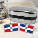 【送料無料】メンズアクセサリ— ドミニカカフスボタンボックスdominican republic flag cufflinks box