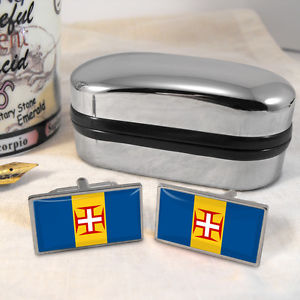 【送料無料】メンズアクセサリ—　マデイラカフスボタンボックスmadeira flag cufflinks amp; box