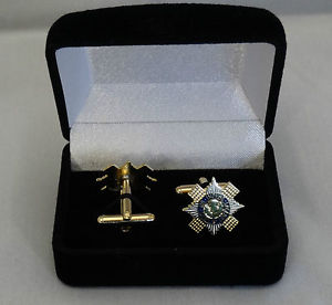 【送料無料】メンズアクセサリ—　カフスリンクホワイトmilitary cufflinks enamel army scots guards w..