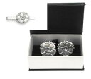 【送料無料】メンズアクセサリ— イングリッシュローズピューターカフスボタンタイクリップボックスセットenglish rose pewter cuff...