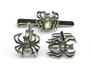 【送料無料】メンズアクセサリ— クモピューターカフスボタンタイクリップワイルドライフボックスセットspider pewter cufflinks a...