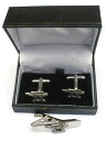 【送料無料】メンズアクセサリ— アンビルピューターカフスボタンタイクリップボックスセットanvil pewter cufflinks and tie...