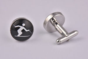 【送料無料】メンズアクセサリ—　スキーカフリンクスskiing cufflinks