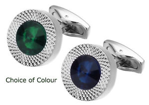 【送料無料】メンズアクセサリ—　スワロフスキークリスタルメンズカフスボタンダイレクトカフリンクスswarovski crystal gem stone mens gift cuff links by cufflinks direct