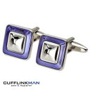 【送料無料】メンズアクセサリ- パープルピラミッドカフスリンクpurple pyramid cufflinks