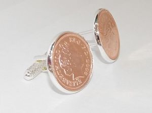 【送料無料】メンズアクセサリ—　キャンデーカフスボタンコインluxury 6th candy wedding anniversary cufflinks 1p coins from 2012