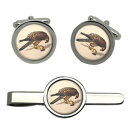 yzYANZT?@Eh^CNbvZbgkestrel round cufflink and tie clip set