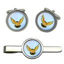 【送料無料】メンズアクセサリ— タイクリップセットfalcon round cufflink and tie clip set