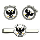 【送料無料】メンズアクセサリ— ロシアワシラウンドタイクリップセットrussian eagle round cufflink and tie cli...