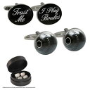 【送料無料】メンズアクセサリ— ブールケースボッチボールセットtrust me i play boules amp; ball cufflink s...