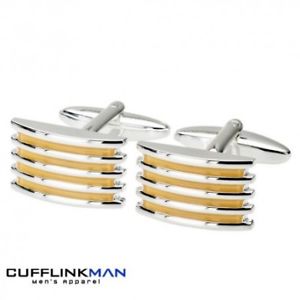 【送料無料】メンズアクセサリ—　オレンジメッキグリルカフリンクスalleto orange silver plated grill cufflinks