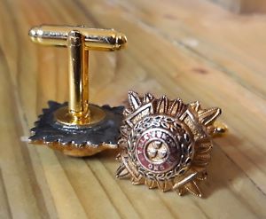【送料無料】メンズアクセサリ—　ピンカフスボタンピップmilitary buttonhole pin cufflinks british a..