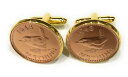 【送料無料】メンズアクセサリ— コインカフスボタンカフリンクス74th birthday 1944 farthing coin cufflinks 74th 1944 gold plated cufflinks(4)