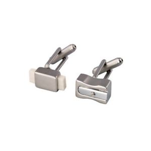 【送料無料】メンズアクセサリ— ゴムカフリンクスpencil sharpener and eraser cufflinks